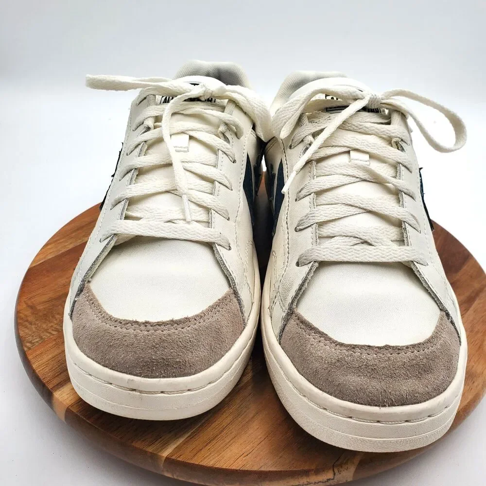 Converse Pro Blaze Classic Ox Leather White Navy Shoes Men's 9.5 A10124C